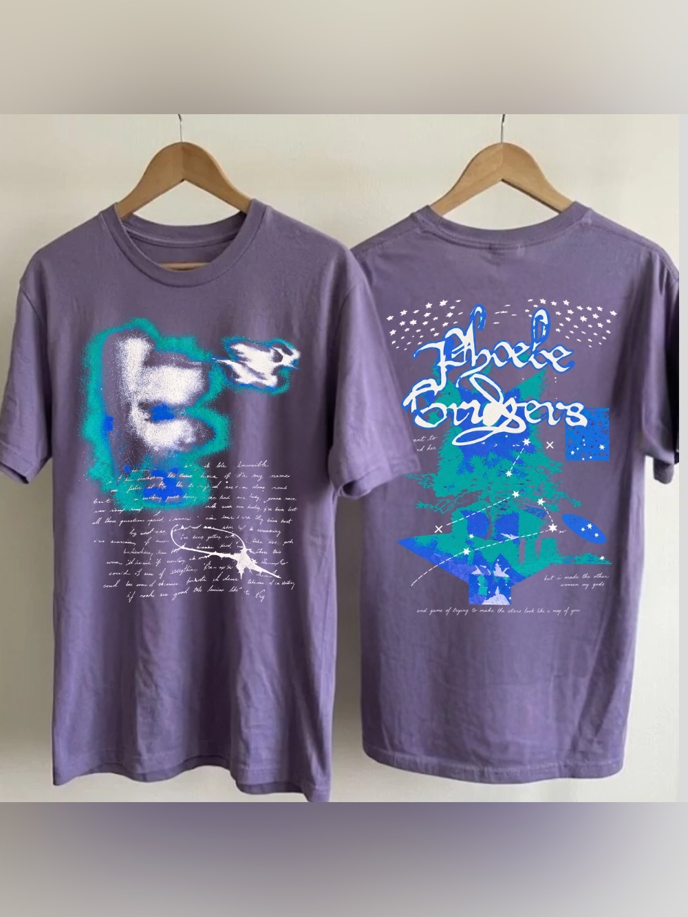 Phoebe Bridgers Tour Stars Lyrics Aesthetic Vintage Purple T-Shirt